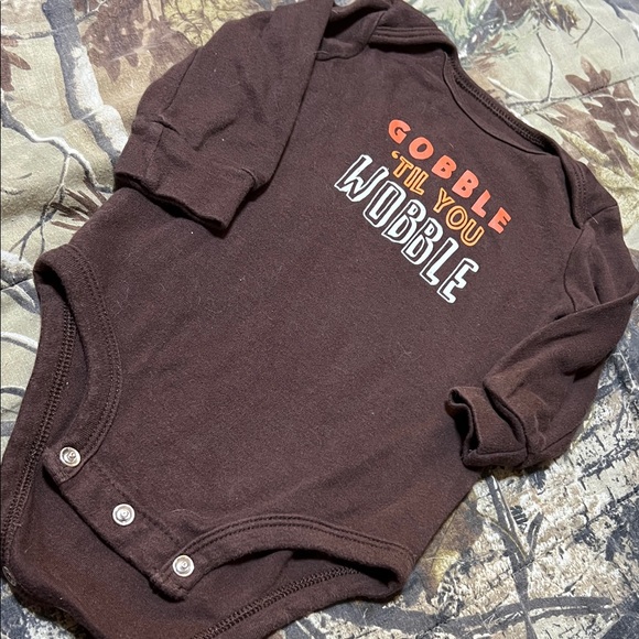Carter's Other - Carter's Brown Bodysuit - Gobble Til You Wobble